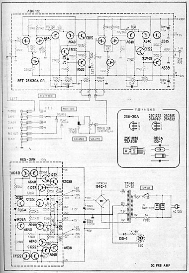 FET input DC Pre-amplifier circuit
